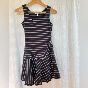 Derek Lam Navy and White Asymmetrical Dress